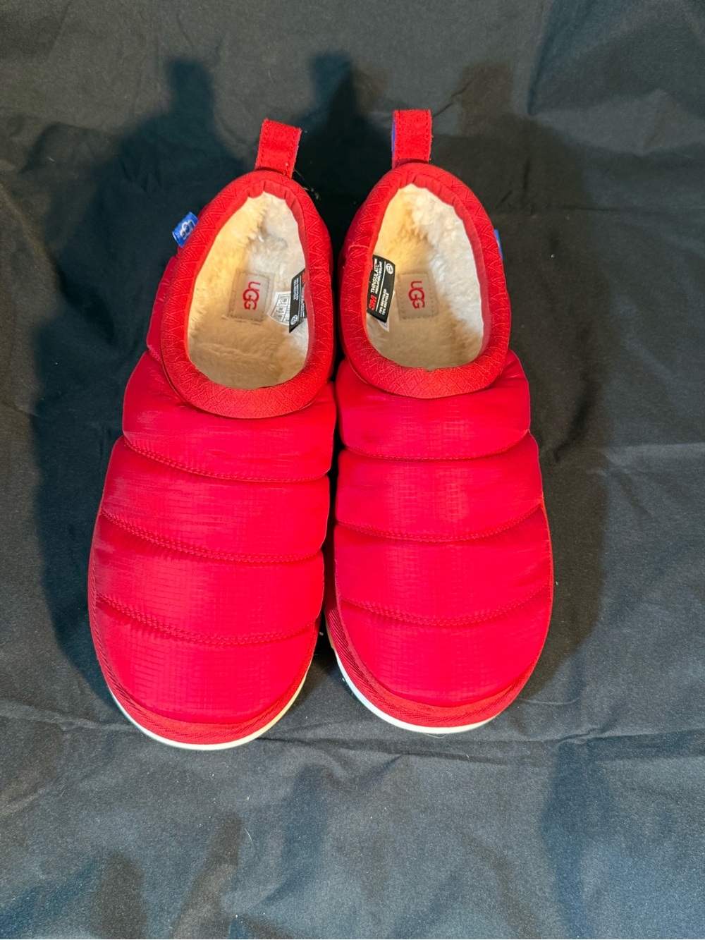 Like Brand New UGG Red Eu 42/Mens 9/Womens 11 Tasman Puff Lined Quilted Slippers
